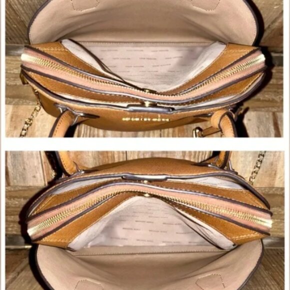 Michael Kors 6pc Set: Mercer Satchel, Wallet, Card Case, Glasses, Dust Bag Twill - Picture 9 of 16